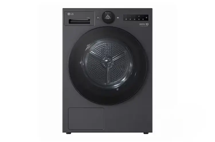 10kg Dual Inverter Heat Pump Dryer with LCD Screen and Auto Cleaning condenser, Black