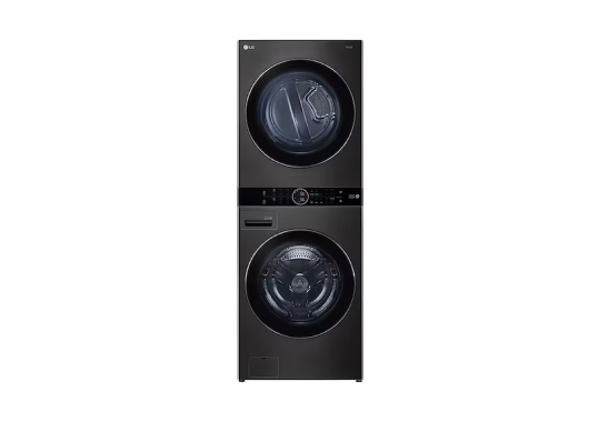 14/10kg AI DD Front Load WashTower in Black Steel