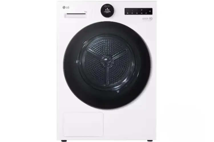 10kg Dual Inverter Heat Pump Dryer with LCD Screen and Auto Cleaning condenser White